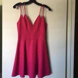 WORN ONCE NBD x The Naven Twins Magenta Dress